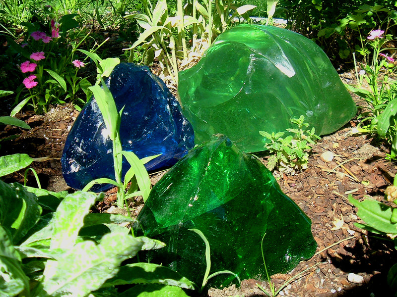 Multicolor Glass Rocks Mixed Color Landscape Glass Rock | BlueStone Supply