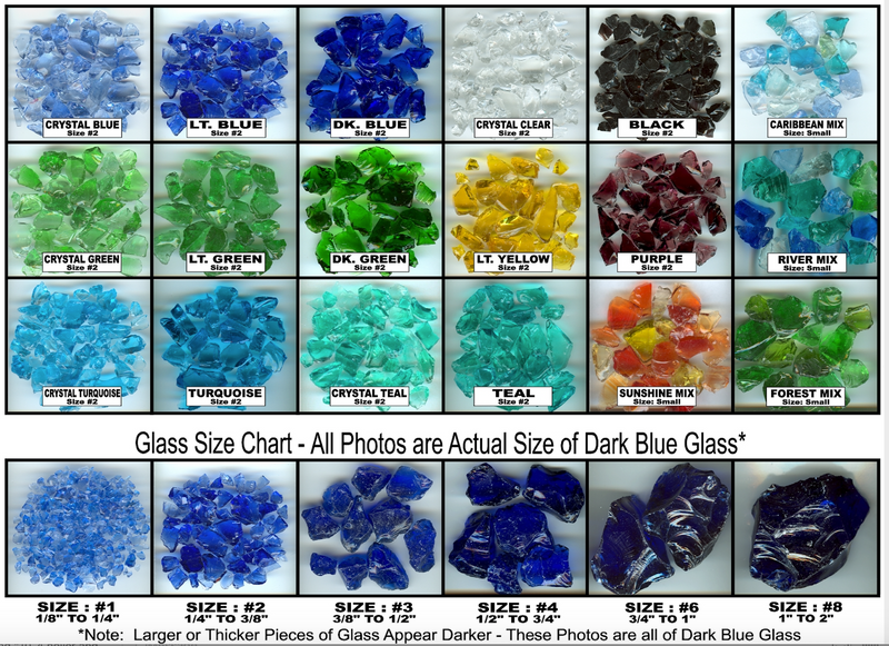 Mixed Color Landscape Glass Rock