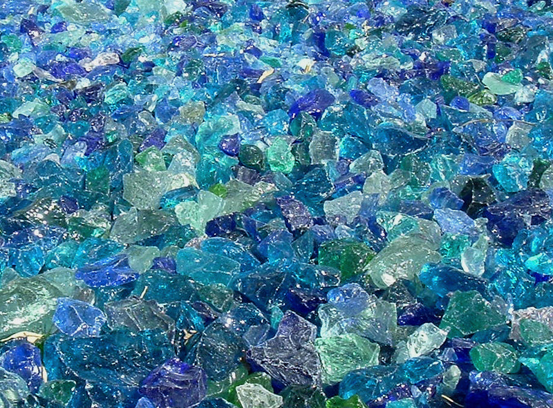 Mixed Color Landscape Glass Rock