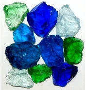 Multicolor Glass Rocks Mixed Color Landscape Glass Rock | BlueStone Supply